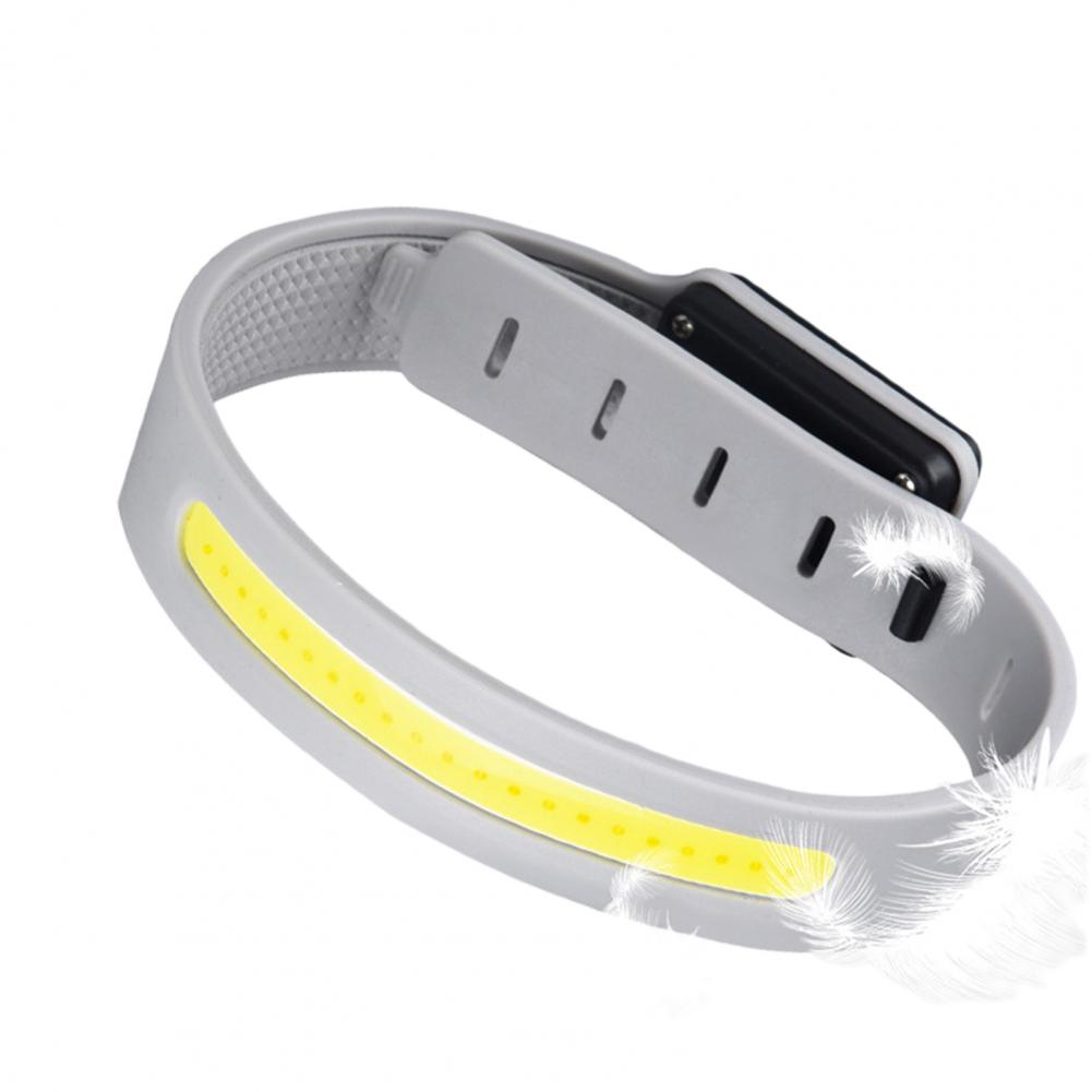LED Armband Night Running Light Adjustable Buckle Rechargeable Reflective Armbands High Visibility Light-Up Band Outdoor Sports белый