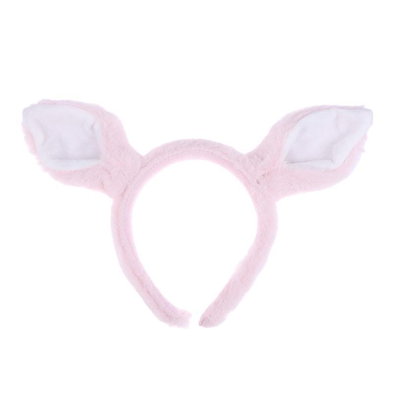 Kawaii Plush Horse Ear Headband Cute Simulation Animal Ears Hair Roop Cosplay Party Headwear Year Hair Accessories