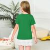 Modne ubrania robocze z krótkim rękawem i okrągłym dekoltem, bluzki z nadrukiem dla DZIECKA, letnie topy