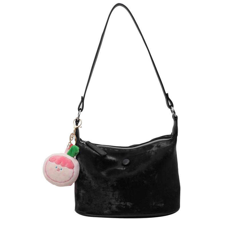 

Стильная вместительная сумка-мессенджер через плечо, женская сумка-мессенджер однотонная повседневная универсальная маленькая квадратная сумка no pendant чёрный