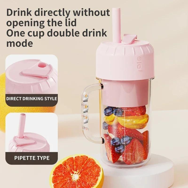 10 Blades Portable Blender Bottle Electric Multifunction Juice Blender Fresh Juice Smoothie Blender Ice CrushCup Food Processor