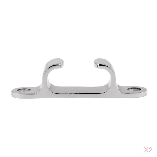 2pcs 100mm Stainless Steel Straight Bow Chock Fairlead Boat Rope Line Cleat