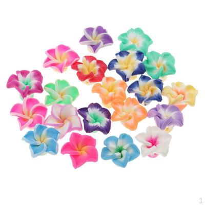 20 Pieces Assorted Color Polymer Clay Beads for Jewelry Making Beading 15mm