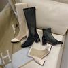 Women's High-heeled Net Boots Spring and Summer New Thick-heeled Large-size Splicing Cool Boots