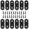 12PCS 40x16mm/1.6” X 0.6” Stainless Steel Flat Brace Mending Repair Plate with Screws  Wood Beams