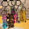Cartoon Keychain Car Keyring Bear Pendant Key Ring Car Accessories
