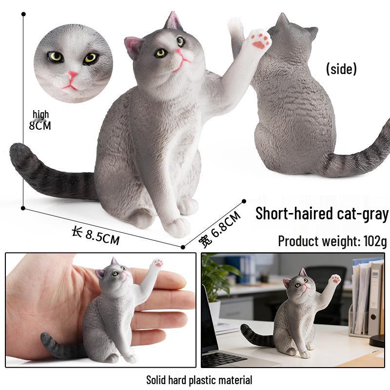Realistic Ragdoll Orange Cat Model Desktop Ornament - Ideal Home Decor & Birthday Gift