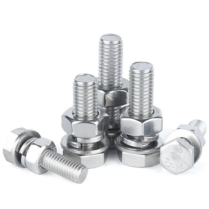 Hestige JG-75 304 Stainless Steel DIN933 Full Thread Hex Bolt Set
