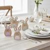 Easter Wooden Bunny Desktop Ornaments Charming Rabbit Ornaments for Parties and Celebrations