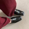 New Women's Fashion Single Shoes, Low Heels, One Pedal, Flat-soled Fashion Cowhide Women's Shoes, Women Wearing Small Leather Shoes In All Seasons