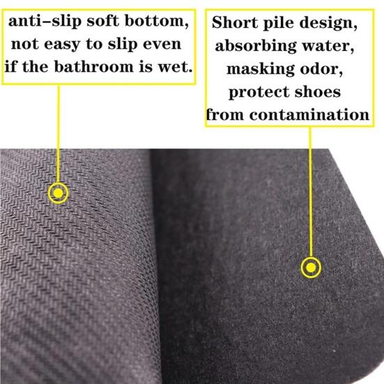 6Pcs Urinal Floor Mats for Men Bathroom Absorbent Urinal Pads Reduce Odors Protect Floors Washable Non-Slip Urinal Rug for Guest