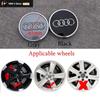 61mm for Audi A3 A4 A5 A6 A7 A8 S4 S6 Q5 Q7 Covers Badge Accessories Wheel Cap Label 4pcs Wheel Center Cap Emblem Hub
