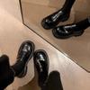High-end Cowhide Version~ Single Shoes Retro Polished Thick-soled Lazy Women's Small Leather Shoes