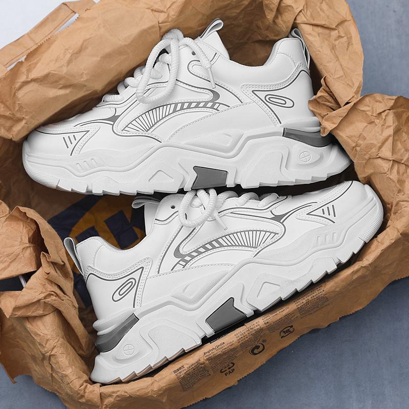 Luxury Men's Black Casual Sneakers Comfortable Platform Shoes Men Designer Height Increasing Sneakers Men Casual Sports Shoe