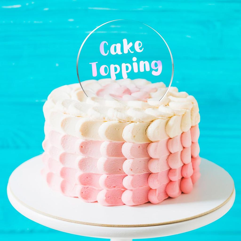 Giantree 2 Pcs 1/4" Clear Cake Boards Round, 6 Inch Diameter Acrylic Cake Disc Round Cake Table Top for Cake Baking DIY Dessert and Crafting (15cm)