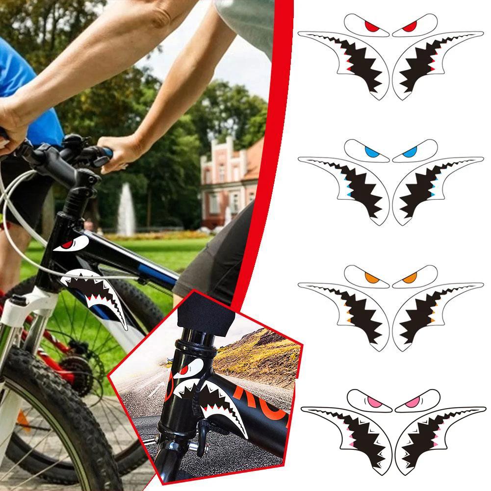 1 ADET Bisiklet Kadro Çıkartması Köpekbalığı Çıkartması Su Geçirmez Üst Boru Çıkartması Bisiklet Çıkartmaları Dekoratif Kadro Çıkartmaları MTB Yol Bisikleti Çıkartmaları