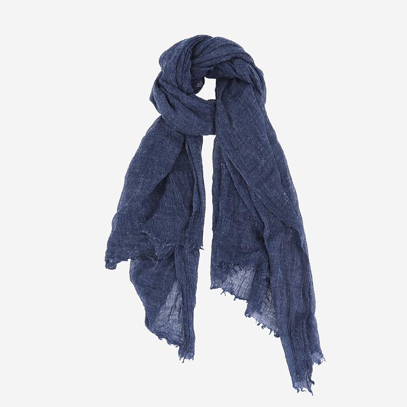 Cachecol de Lã Cor Sólida Igual Estilo Literário Xale Moda Feminina Cachecol Quente