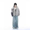 Retro Fur Collar Hooded Cotton Coat Women'S Winter Feeling Thickened Plush Cotton Coat