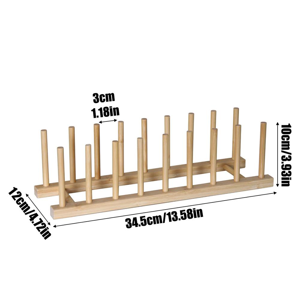 2025 DIY Locker Bamboo Drain Rack Wooden Plate Rack Dish Rack Kitchen Organizer for Plates/Cutting Boards/Plates/Cups/Pot Lid