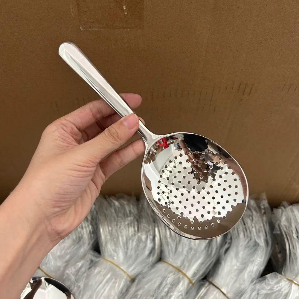 Durable Stainless Steel Non-stick Rice Spoon Easy to Clean Comfortable Rice Spoon Colander Rice Shovel for Household
