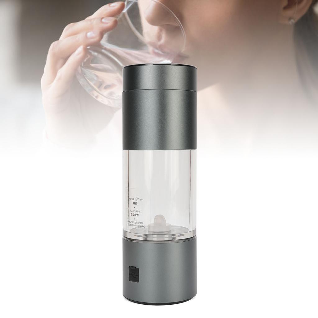 Wasserstoff-Flasche 280ml SPE PEM Technologie 3000ppb Tragbarer Wasserstoffreiches Wasser Generator Becher für Zuhause Fitness Büro Reise