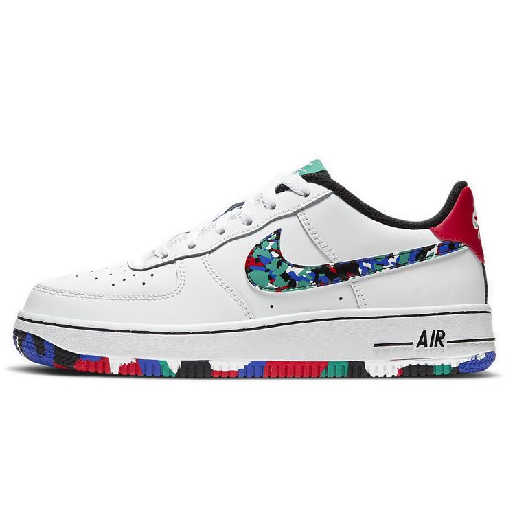 New Nike Air Force 1 Low Crayon White Multi GS CU4632-100