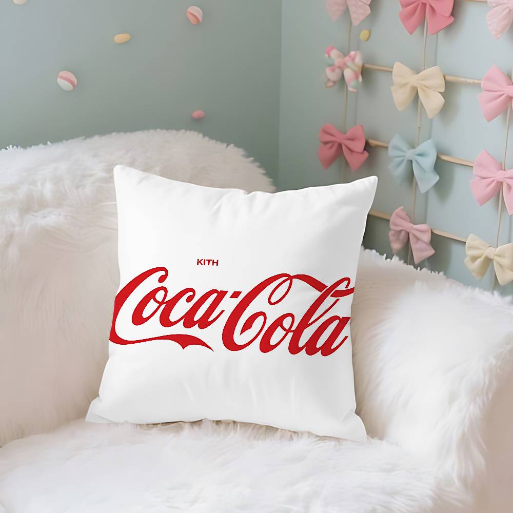 C-C-Mode Cola-Kasten Plüschstoff Weiche Kissenhülle Beidseitiger Druck Kissenbezug Haushaltsgeschenke