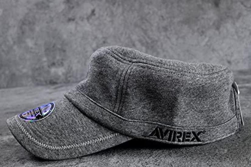 Genuine Work Cap Hat Brand Large Size 7992540 14787700 Number [Avirex] Men's (JP, Size, 62.0 cm, 64.0 cm, GRAY_Sweat(85))