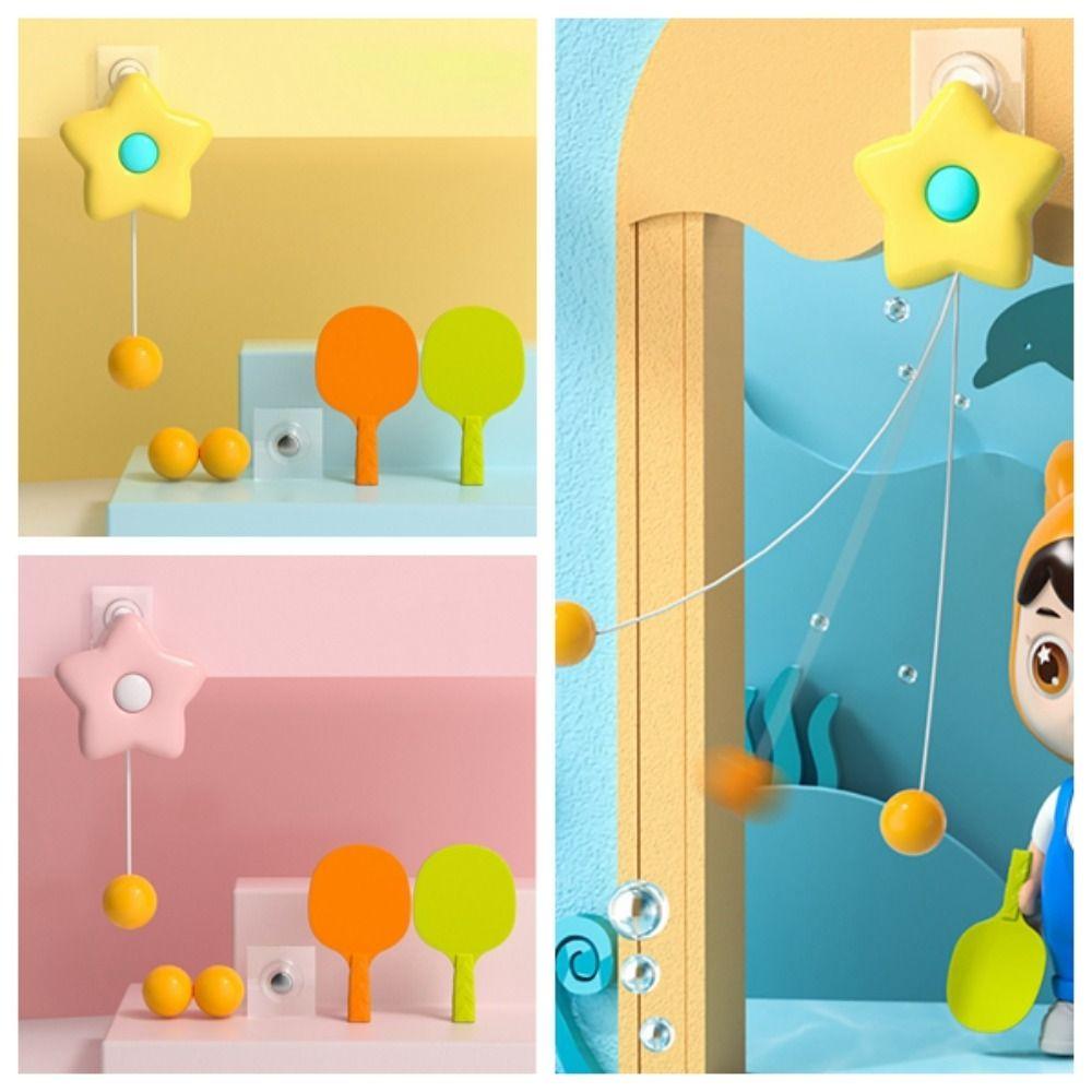 

Ping Pong Rackets Parent-child Interaction Prevention of Myopia Hanging Table Tennis Trainer pink star