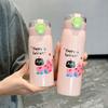 350ml/500ml Cartoon Stainless Steel Vacuum Flask With Straw Portable Cute Kids Thermos Mug Travel Thermal Water Bottle Tumbler