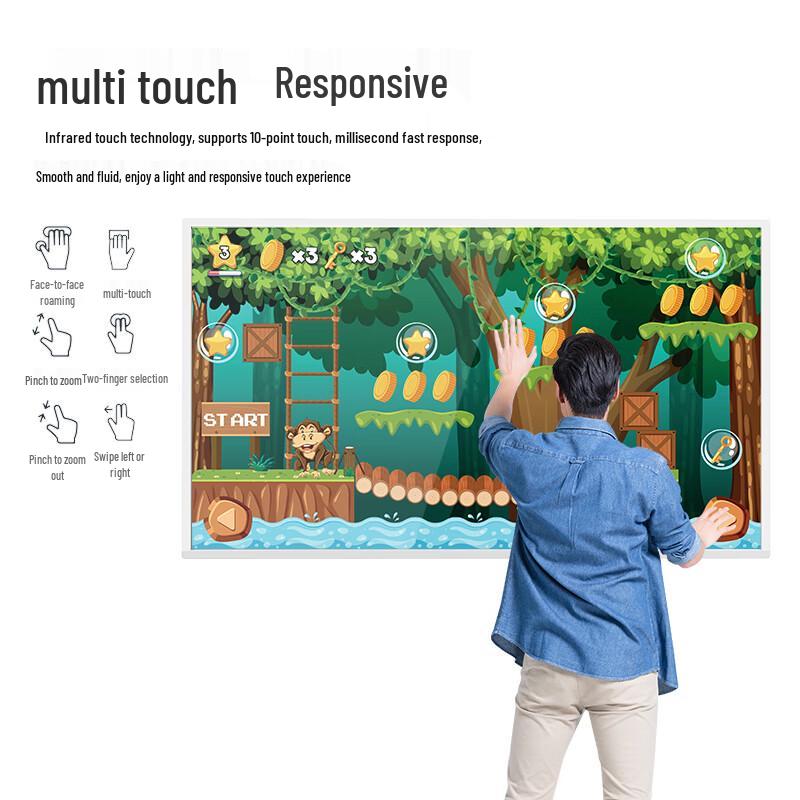 HUSHIDA 32-inch Horizontal Touch Screen Kiosk CN Plug (adapter Included)
