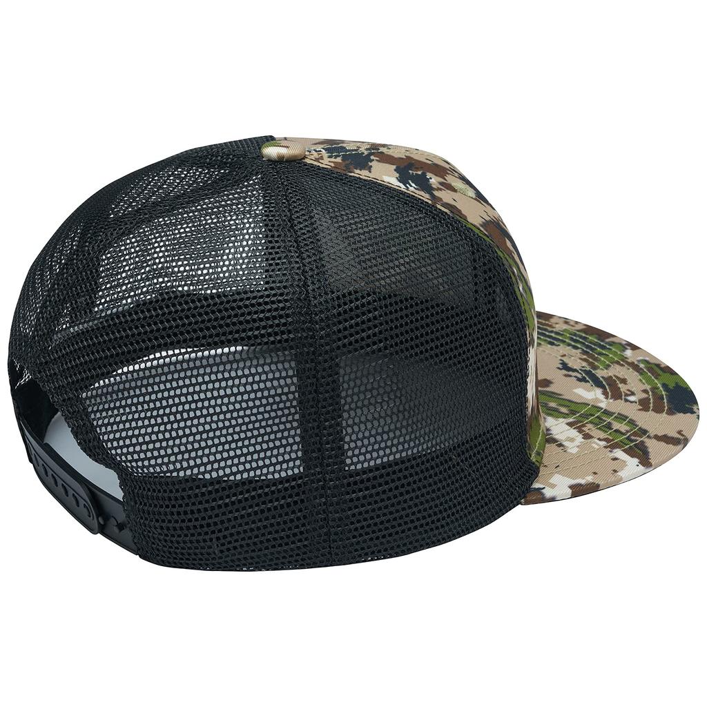 Bassdash Flat Bill Cap for Men and Flat Visor Adjustable Size Camouflage Trucker Hat Women, Cap, (56-60cm), (Highland)