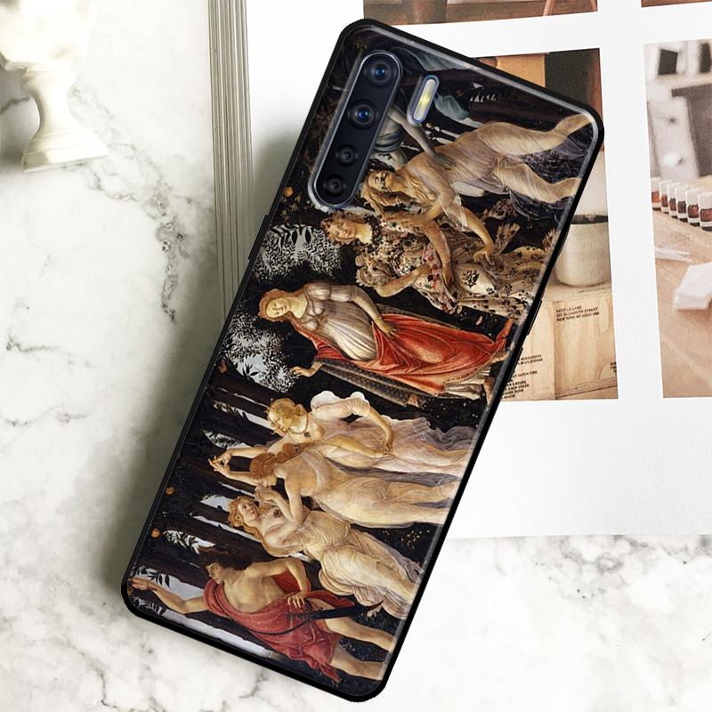 Renaissance Art Painting Case For Oppo A18 A38 A58 A78 A98 A40 A60 A80 A16 A76 A96 A15 A17 A77 A74 A94 A54 A57S Cover