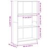 Black Bookshelf 60 x 24 x 109 cm Particleboard