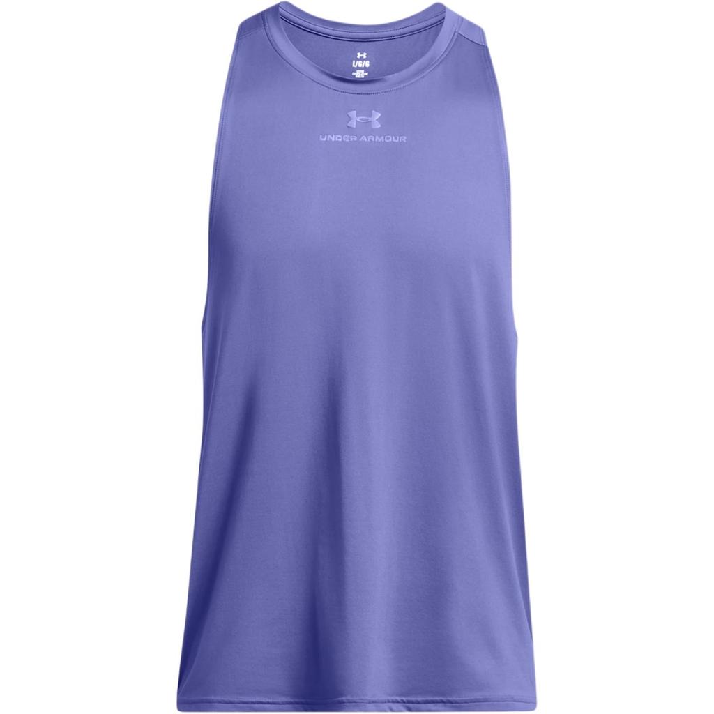 Under Armour Ua Vanish Logo Print Round Neck Sweat-Wicking Loose Sleeveless Vest Men Tops Starlight-Purple 1382802-561