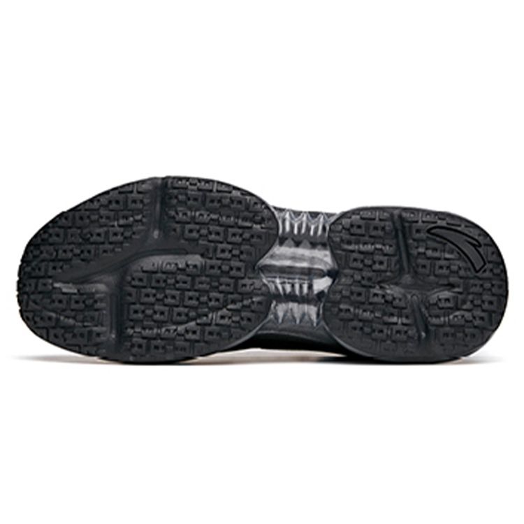 Anta Comfortable Slip-Resistant Durable Low-Top Running Shoes Men Sneakers Black Blue 912125503-4