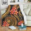 Hawaiian Polynesian Plumeria Pattern Flannel Throw Blanket Soft Lightweight Warm Decoration Soft Bed Home Sofa Kids Adults Gifts