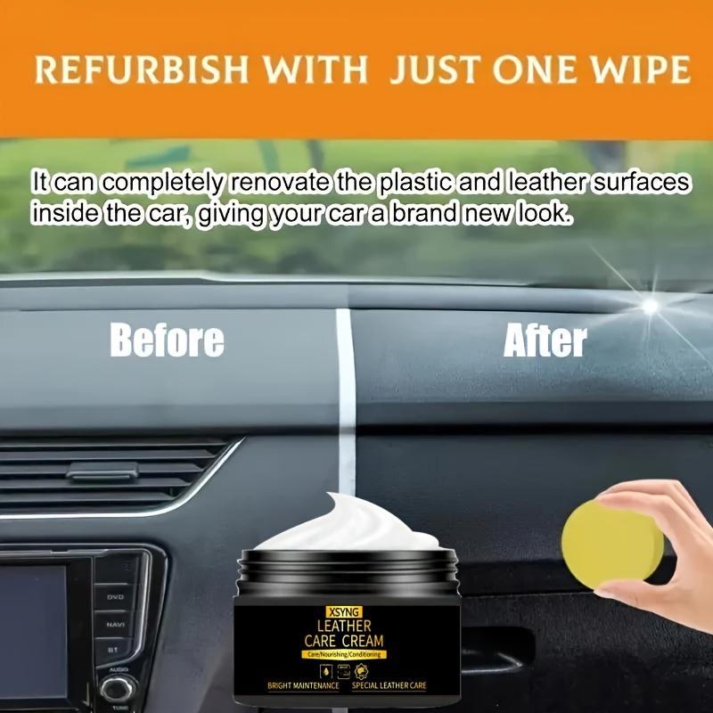Automotive interior leather care cream, dashboard polishing, seat cushion refurbishment, used for automotive repair and interior care products