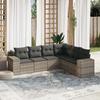 VidaXL Garden Lounge Set with Cushions 6 Pcs, Patio Sofas, Patio Furniture Set, Outdoor Furniture, Grey 3254949