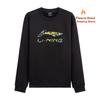 Li-Ning Printed Crew Neck Classic Sweatshirt Comfortable Long Pants Casual Sports Suit Men sweatshirt, pants AWDVH37-1+AKLVC89-1
