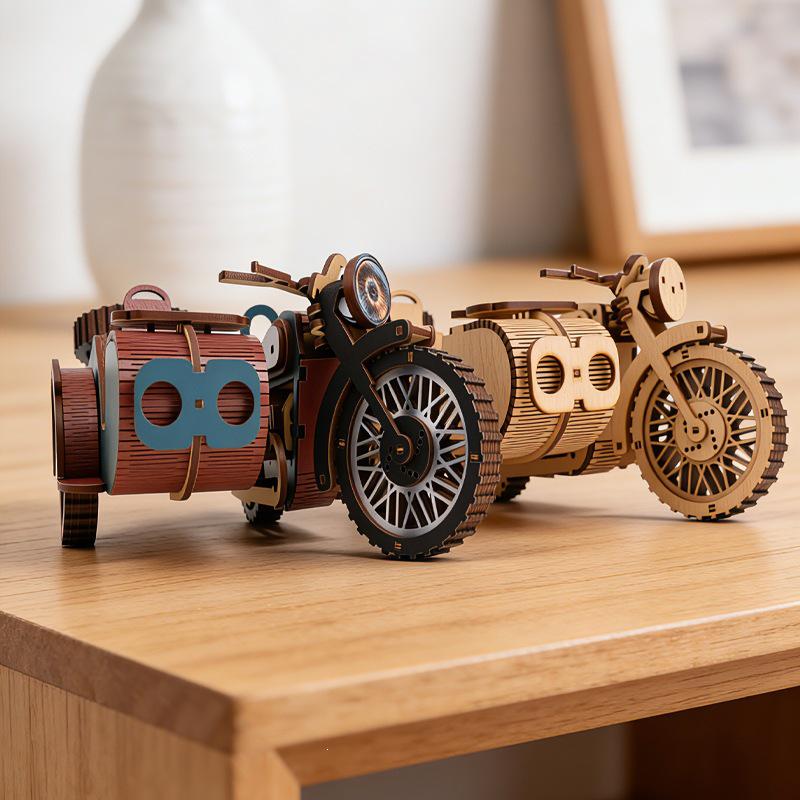 DIY 3D Wooden Tricycle Puzzle Model – Educational Desk Ornament Gift