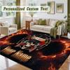 Crystal Velvet Square Rug Custom NameGuns N’ Roses Pattern Non Slip Home Floor Decor Rug
