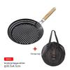 Portable Non-Stick Iron Frying Pan for Outdoor Camping and BBQ