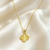 Laser-Cut Four-Leaf Clover Gold Necklace for Women – Elegant and Fashionable Clavicle Chain Jewelry