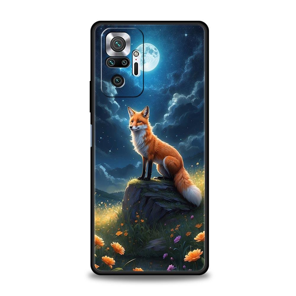 Phone Case Cover for Redmi 14C 10C Note 15 14 13 12 10 11 Pro Plus K40 5G Soft TPU Shockproof Fundas Shell Cute Animal Fox Capas