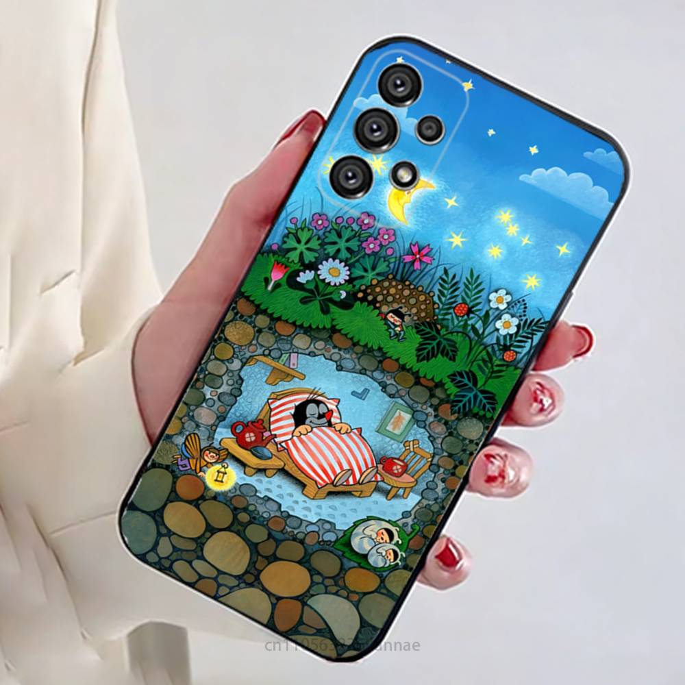 Cartoon L-Little Mole Phone Case for Samsung Galaxy A73,23,53,33,14,24,13,72,22,52,32,54,A34 Soft Cover