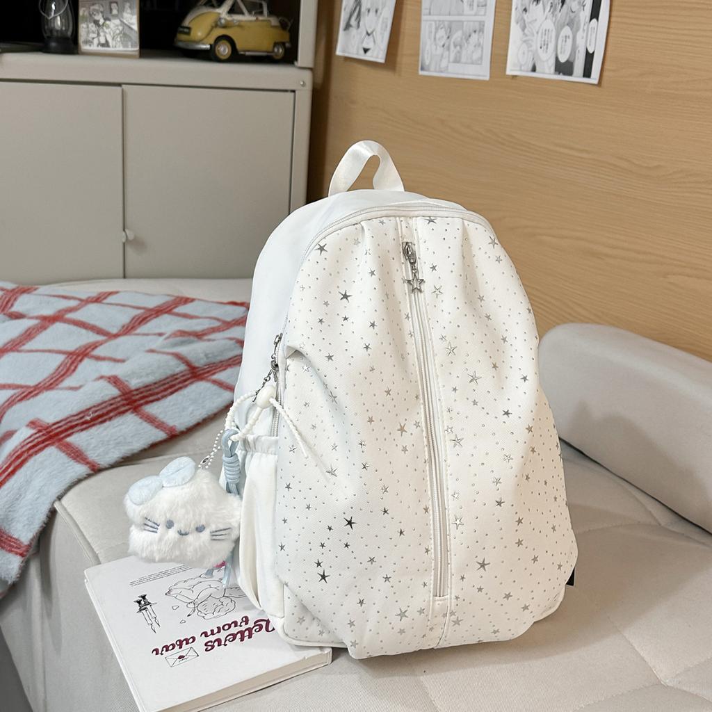 Schoolbag Korean Version Ins Little Star Schoolbag for Female Junior High School Students with a Sense of High-end Niche Does Not Collide