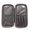 Black Waterproof Double Zipper Makeup Brush Storage Bag - Portable Multifunctional Organizer