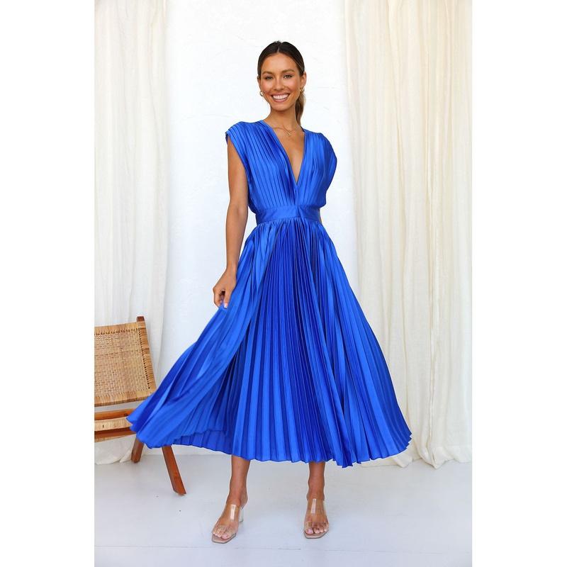 European Style Spring and Summer Sexy Maxi Dress INS Casual Loose Fit Zipper Sleeveless