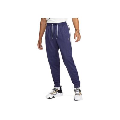 Color Block Drawstring Casual Jogger Knit Pants Men Bottoms Blue DQ5664-498